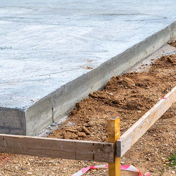detail of a floor slab of a new building